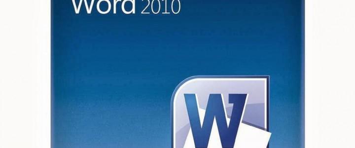 Logotipo de Word 2010 con el icono W, cursos online